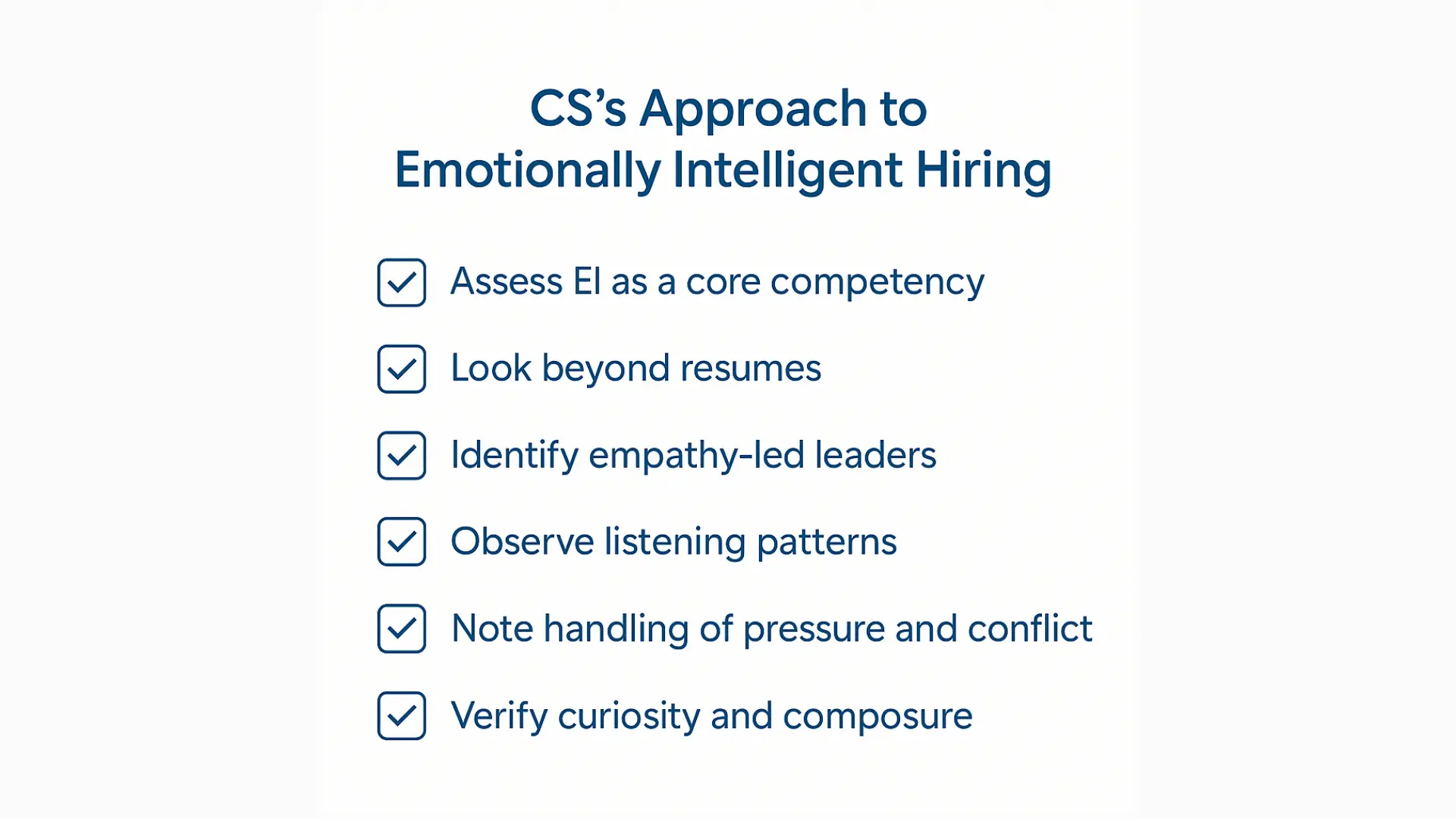 CS approach to hiring